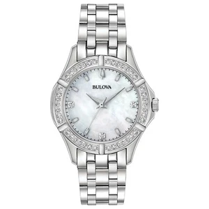 Bulova 96R233 Diamond Accent MOP Dial Ladies Watch. Over $200 on Amazon!! - Picture 1 of 2