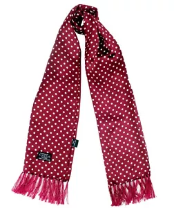 Tootal Vintage Wine Polka Dot Print Scarf - Mod Scooter Indie Dapper - Picture 1 of 1