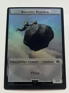 1x MTG - *FOIL TOKEN* Ballistic Boulder #8 / Food #11 - Lord Of The Rings - NM - Picture 1 of 2