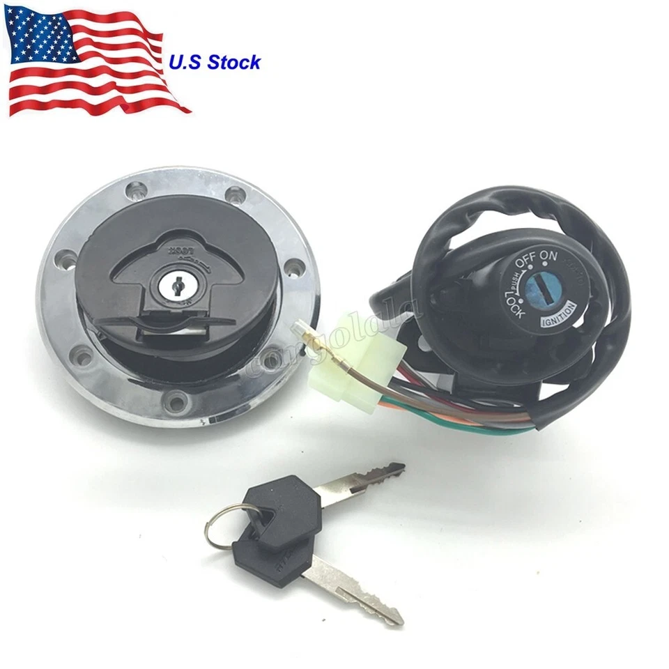 Interruptor de encendido Juego de tapa de gas combustible apto para Kawasaki Ninja ZX6R 2000-2002 ZX7R ZX9R Foto 1 de 4