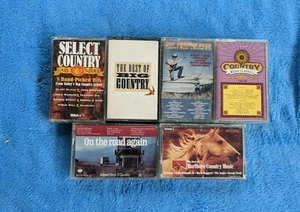 COUNTRY MUSIC COMPILATIONS 6 Cassette Tape Lot Hits K-Tel Marlboro - Picture 1 of 3