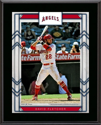 David Fletcher Los Angeles Angels 10.5" x 13" Sublimated Player Plaque Cover