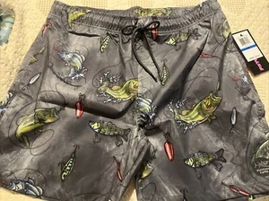 Herren XL Angelshorts Board Pool Badehose Psycho Thunfisch Wasserhose grau - Bild 1 von 6