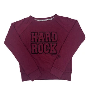 Women’s Hard rock Cafe Burgundy Sweatshirt Size Medium - Picture 1 of 3