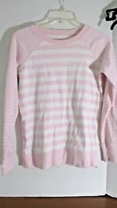 EDDIE BAUER ~ rosa gestreiftes LANGARM TOP SHIRT ~ Damen XS - Bild 1 von 3