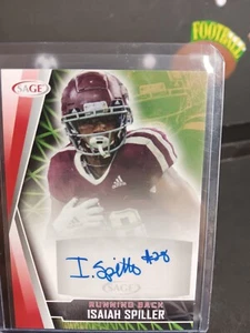 2022 SAGE Low Series Auto Red Isaiah Spiller #A-IS  Auto RC - Picture 1 of 2
