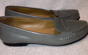 Sebago Darling Gray Patent Leather Classic Penny Loafers Shoes Womens Size 9 - Picture 1 of 6