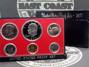 1977 "S" U.S. Mint Clad PROOF Set (6 Münzen) East Coast Coin & Collectables, Inc. - Bild 1 von 2
