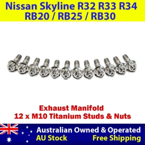 Titanium Exhaust Manifold Stud Kit For Holden Commodore VL RB30 - Picture 1 of 3