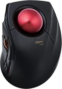 Elecom M-DPT1MRXBK Wireless Mouse Bluetooth Trackball S size Compact 5-Button - Picture 1 of 7