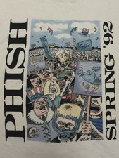 Phish Original Pollock Vintage 1992 Spring T Shirt Pre Dry Goods XL Sized L Fit
