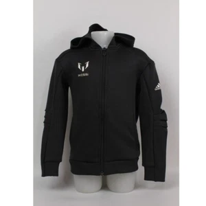 Kids Messi Age 7 - 8 Years XS Adidas Hoodie Charcoal Grey Article - Picture 1 of 7