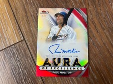 Paul Molitor 2022 Topps Finest Red Aura Refractor On Card Auto #'d 5/5 RARE