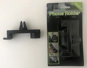 2 X Cell Phones Black Car Mini Air Vent Phone Holder/Mount- Simple Phone Holder - Picture 1 of 6