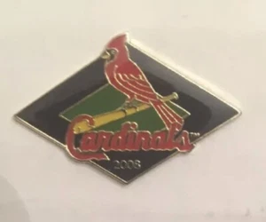 St. Louis Cardinals 2008 Season pin. CARDINAL ON BAT WITH CARDINALS INSIGNIA - Picture 1 of 3