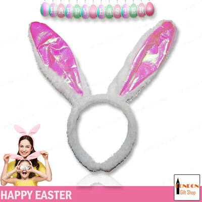 Juego de Vestir de Conejo de Pascua Orejas Cola de Moño Niños Adultos Conejo Pascua Decoración Foto 1 de 4