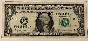 Fancy Serial Number $1 Birthday Star Note 01/18/2011 Jan 18th 2011 01182011 - Picture 1 of 2