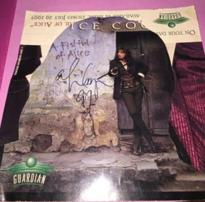 Alice Cooper Autograph 22" Glossy "Fistful of Alice" Paper Mask 1997 On Tour Kit - Bild 1 von 4
