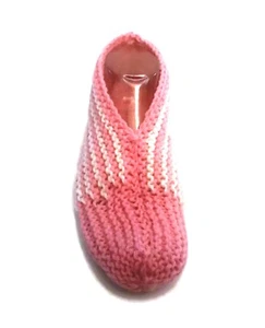 Coral Knit Slippers Easy Knitting Pattern Travel Slipper Printed PDF Pattern - Picture 1 of 9