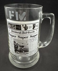 Vintage Pittsburgh Steelers NFL Super Bowl XIII Champions Glass Stein Cup Mug