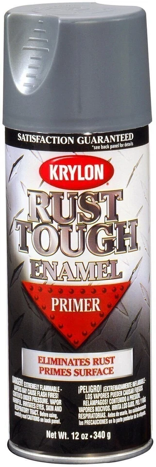 Krylon RTA9205 Rust Tough Enamel Primer 12oz Gray Aerosol Can Rust Preventative - Image 1 of 1