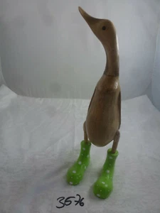 Nr.3576 schöne Holzente Dekoration Ente Bali Unikat Einzelstück Teakholz  - Picture 1 of 4