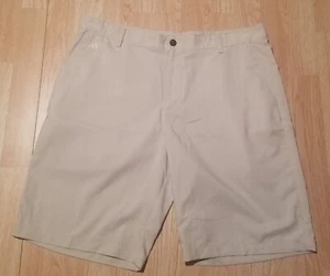 Adidas Golf Men's Ivory Chino Climalite Flat Front Shorts - Size 36 EUC - Picture 1 of 9