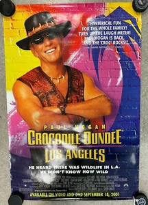 2001 MOVIE POSTER *CROCODILE DUNDEE IN LOS ANGELES* 27X40" PAUL HOGAN NM - Picture 1 of 3