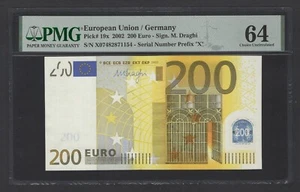 Unión Europea / Alemania 200 Euro 2002 P19x Prefijo X Sin Circular Grado 64 - Imagen 1 de 2