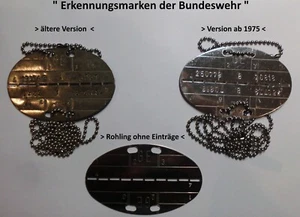 " 3 x Erkennungsmarken EI " BW - Bild 1 von 1
