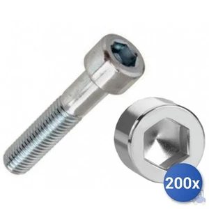 200x Vite 8.8 Testa Cilindrica A Brugola Zincata E-100 8X30 - Picture 1 of 2