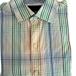 Tommy Bahama Sommer Karo L/S Button Down Hemd Pima Baumwolle Mehrfarbig MED - Bild 1 von 10