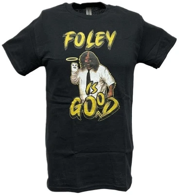 Camiseta negra para hombre Mick Foley Is Good Mankind Foto 1 de 4