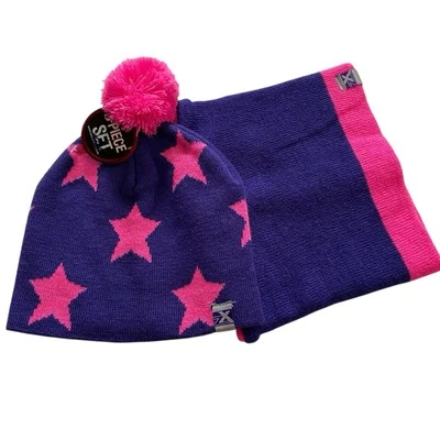 Новый с Ярлыками ZeroXposur большой девочек Monroe комплект зимняя шляпа размер маленький / средний звезда печати - Изображение 1 из 4