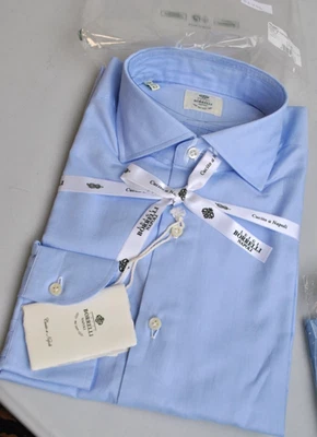 BORRELLI NAPOLI REALE SARTORIA 1°LINEA TG 42 COTONE FATTA A MANO 415,00 BOR-2ffZ - Immagine 1 di 4