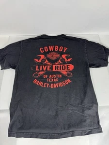 Vintage Harley Davidson T Shirt Men’s- Size L -Black USA Biker 100% Cotton - Picture 1 of 16