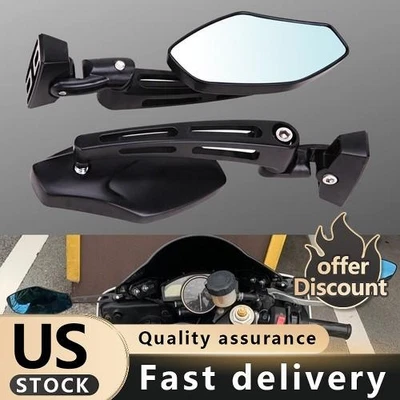 Black Motorcycle Racing Rearview Mirrors For Suzuki Hayabusa GSX1300R 2000-2016 - Image 1 of 4