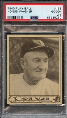 1940 Play Ball No168 Хонус Вагнер PSA 2.5 HOF Pittsburgh Pirates 5250 - Изображение 1 из 2