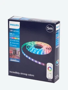 Philips LED Streifen, 24W, LED, Multicolor, dimmbar, Fernbedienung, RGB, 5m - Bild 1 von 3