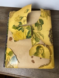 Antikes viktorianisches Fotoalbum mit Bildern Zelluloid beschädigt. - Bild 1 von 24