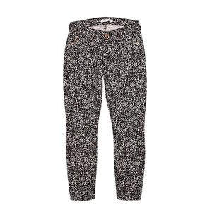 7 PARA TODA LA HUMANIDAD NUEVO $189 Victoriano Encaje Corto Ajustado Jean Negro/Blanco Talla 25 - Imagen 1 de 4