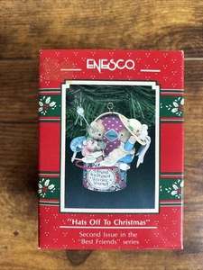 Enesco Hut ab Weihnachtsschmuck Vintage Neu - Bild 1 von 2