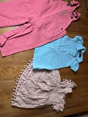 Lot Of Toddler 12-18m Clothes Ralph Lauren & 2 Bunnies Dress Carhartt Overalls - Image 1 of 4