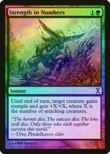 Strength in Numbers FOIL Time Spiral NM Green Common MAGIC MTG CARD ABUGames