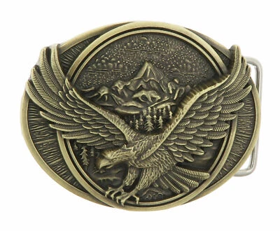 Eagle in Flight Bronze Metal Belt Buckle - Image 1 of 2