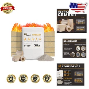 FireCast Cemento Refrattario Castabile – Resistenza 3110°F per Costruzioni Termiche Durevoli - Foto 1 di 9
