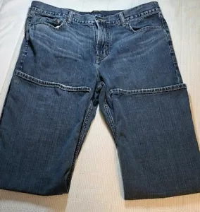 Jeans Structure Premium Denim blu dritto lavaggio medio uomo taglia 34WX30 cuciture interne - Foto 1 di 8
