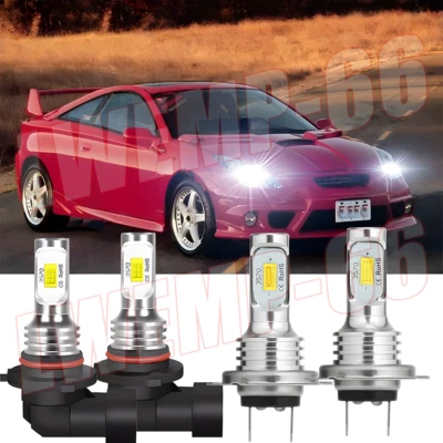 Kit de bombillas LED delanteras haz alto/bajo 6000K para Toyota Celica GT 05-03 cantidad 4 Foto 1 de 4