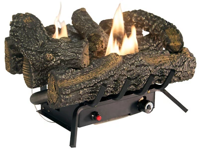 Comfort Glow Vent Free Gas Log Insert, 6 Pcs 18" Dual Fuel, Thermostat - Image 1 of 4