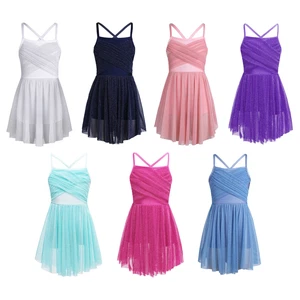 Girls Lyrical Latin Ballet Dance Tutu Dress Glitter Ballerina Gymnastic AU - Picture 1 of 59